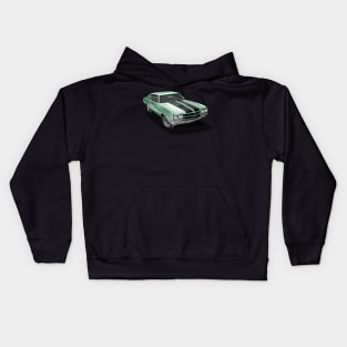 Vintage 1970 Chevrolet Chevelle SS Green Kids Hoodie